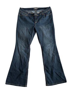 Torrid Women's Sz 16R Luxe Slim Boot Dark Wash Jeans With Super Stretch Denim